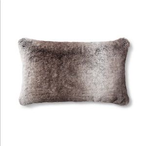 Faux Fur Oblong Throw Pillow